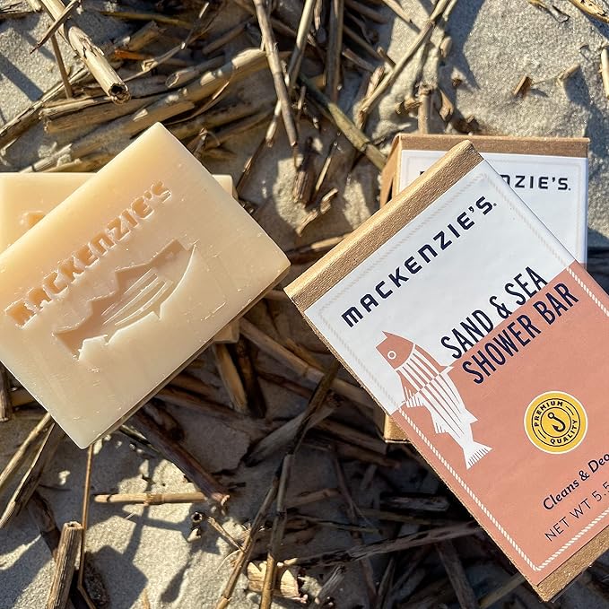 MacKenzie's Sand &amp Sea Deodorant &amp Shower Bar Bundle - Gifts for Women - Gifts for Men - Coastal Gifts - Natural - Sea Salt - Ozone - Citrus