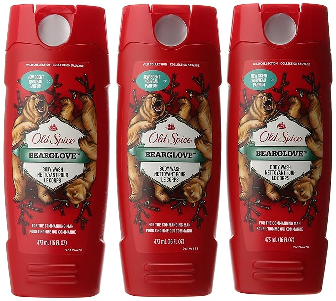 Old Spice Wild Collection Bodywash Bearglove 16 Fl Oz (Pack of 3)
