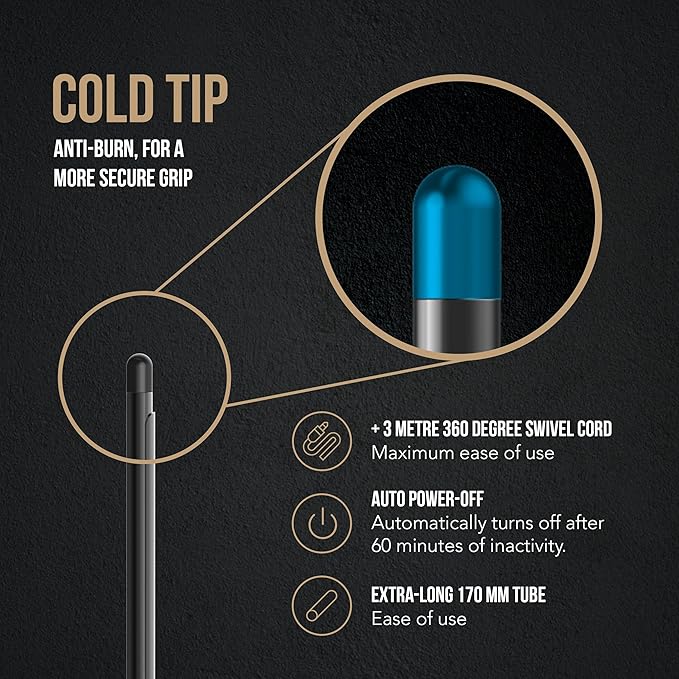 GA.MA Salon Curl Silk Chrome Titanium Curling Iron for Tight Curls 0.35 Inch Barrel Quick Adjustable Heat Anti-Frizz Dual Voltage Auto Shut-Off.