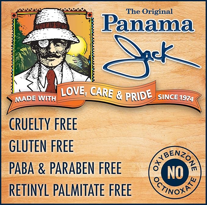 Panama Jack Sunscreen Tanning Lotion - SPF 4 PABA Paraben Gluten &amp Cruelty Free Antioxidant Moisturizing Formula 6 FL OZ (Pack of 6)
