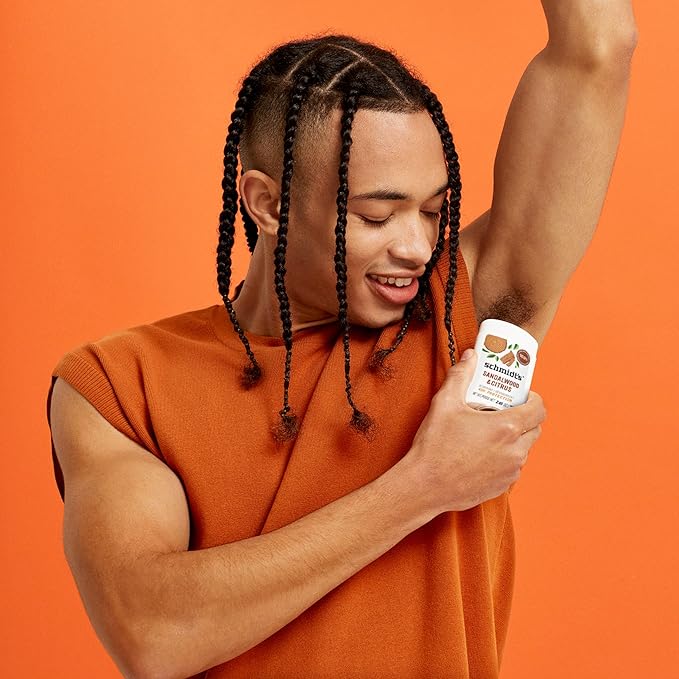 Schmidt's Aluminum-Free Vegan Deodorant Sandalwood &amp Citrus 4 Count for Women and Men with 24 Hour Odor Protection Natural Ingredients Cruelty-Free 2.65 oz