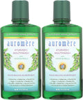 Auromere Ayurvedic Natural Mouthwash for Adults &amp Kids - Alcohol Free Mouthwash for Bad Breath Fluoride Free Neem Oral Rinse Support for Teeth Gums &amp Fresh Breath Vegan Non-GMO- 16 Fl Oz