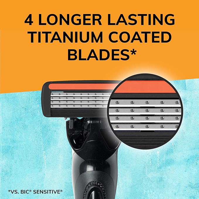 BIC Flex 4 Hybrid Men's 4-Blade Disposable Razor 2 Handles and 20 Cartridges Smooth and Close Shave