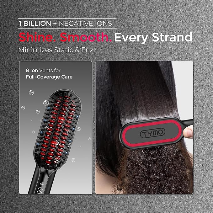 TYMO Ionic Plus Hair Straightener Brush + TYMO Ionic Compact Straightening Brush