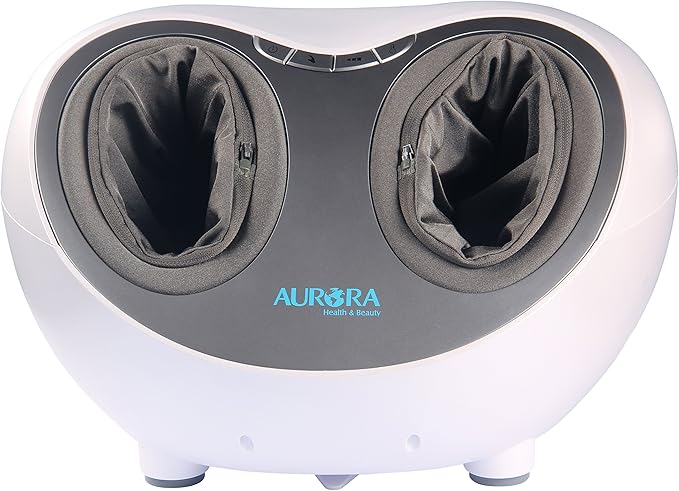 Aurora Health &amp Beauty Shiatsu Air Compression Deep Kneading Foot Massager with Heat Therapy