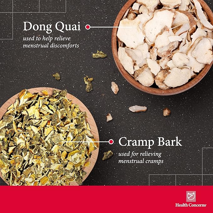 Health Concerns Cramp Bark Plus – Menstrual Cramp Relief &amp Hormonal Balance – Circulation Support – Dong Quai Black Cohosh Bupleurum &amp Chinese Herbs – Herbal Supplement for Women – 90 Capsul
