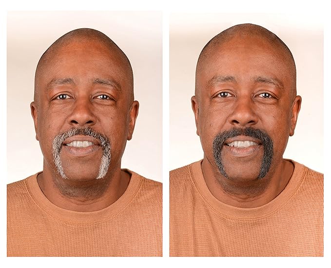 The Younger Looking Beard (Medium Brown) Beard and Mustache Darkener. Non Allergenic. 1 Minute Brush On