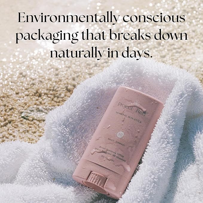 Project Reef After Sun Cooling Lotion &amp SPF 50 Sunscreen Stick Bundle - Reef Friendly Ocean Safe Nourishing Vegan Sunscreen for All Ages No White Residue Sustainable Packaging