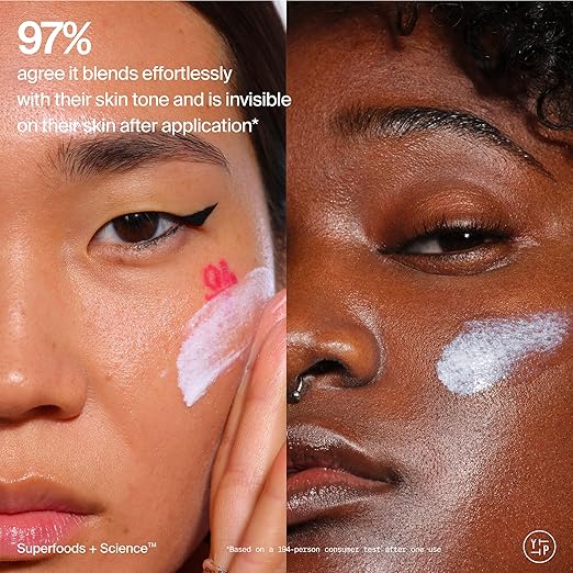 Youth To The People Youthscreen Sunscreen with SPF 60 Daily Hydration + Pollution Defense Invisible Broad Spectrum Sunscreen No White Cast Dewy Finish Non-comedogenic -1.3 fl oz