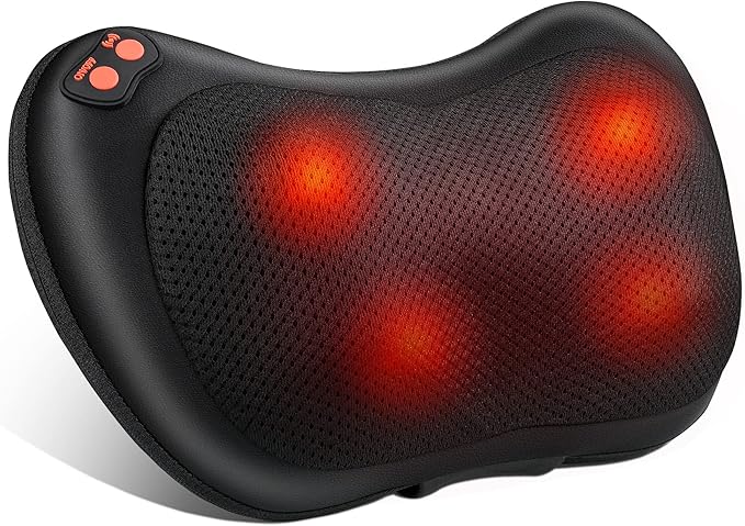Brelley Neck and Back Massager with Heat Electric Shiatsu Deep Tissue Kneading Massage for Neck Back Shoulders and Legs Gift for Men Women Christmas Mother's Day &amp Father's Day