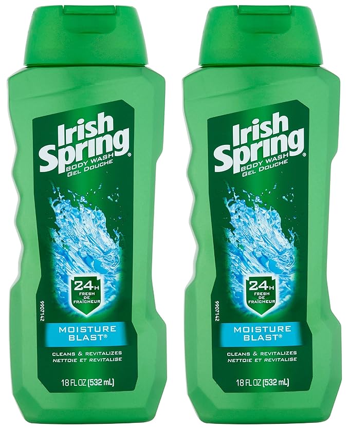 Irish Spring Body Wash Moisture Blast 18 Fl Oz Pack of 2