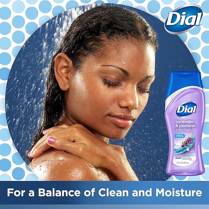 Dial Body Wash Lavender &amp Jasmine 12 Ounce (Pack of 6)