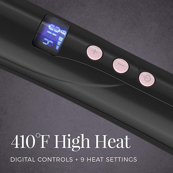 Remington Amazing Hair Bundle: Anti Static Ceramic Hair Straightener &amp Digital 1-1 ½ Inch Ceramic Curling Wand