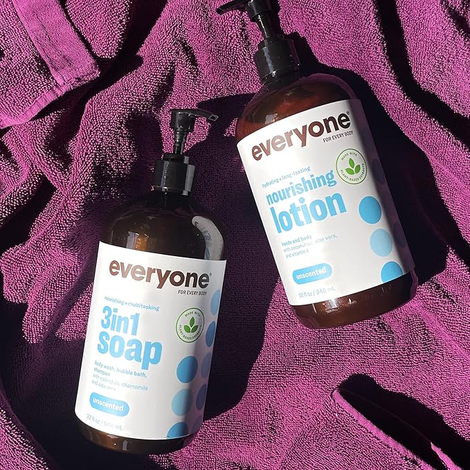 Everyone 3-in-1 Soap Body Wash Bubble Bath Shampoo 32 Ounce (Pack of 2) Unscented &amp 3-in-1 Soap Body Wash Bubble Bath Shampoo 32 Ounce (Pack of 2) Citrus and Mint