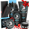 Bossman Complete Beard Kit – Men's Beard Oil Jelly Fortifying Shower Conditioner Balm Mustache Wax &amp Comb – Beard Softener &amp Grooming Care – Men Gift Set (Magic Scent)