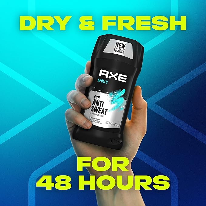 AXE Body Wash Apollo 4 Count for Long Lasting Freshness Sage &amp Cedarwood Men's Body Wash &amp Apollo Antiperspirant Deodorant Stick For Men Sage &amp Cedarwood 48 Hr