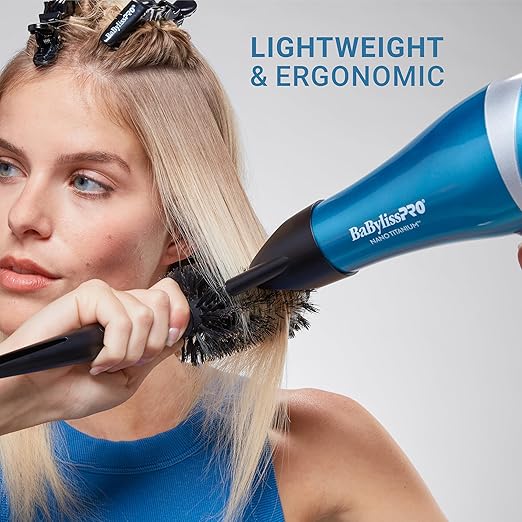 Nano Titanium 2000-Watt Blow Dryer with Concentrator Nozzle Professional Grade Ionic Corded Styling Tool for Hair