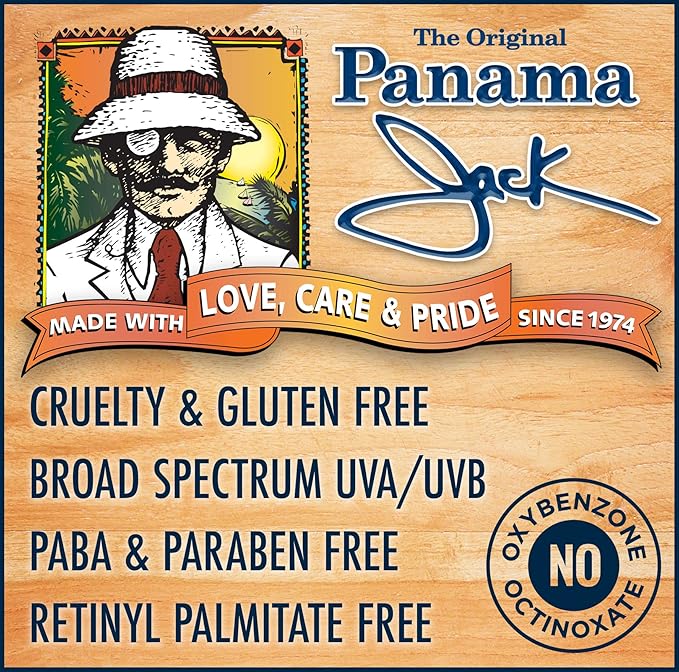 Panama Jack Continuous Spray Sunscreen - SPF 50 Broad Spectrum UVA/UVB Protection PABA Paraben Gluten &amp Cruelty Free Water Resistant (80 Minutes) 5.5 OZ (Pack of 6)