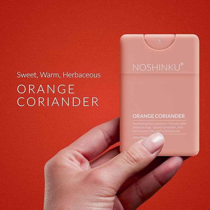 Noshinku - Refillable Hand Sanitizer Discovery 6-Pack Travel Size Spray with Hydrating Botanical Mist Natural Ingredients All Natural Fragrances Sugarcane-Derived Alcohol No Parabens No Dyes
