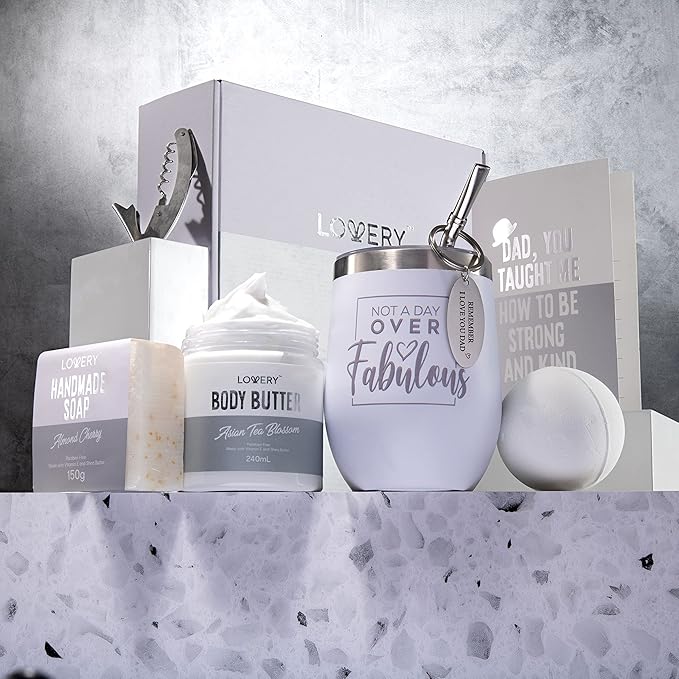 Gift for Dad Personalized Gifts for Men Birthday Funny Thank You Gifts for Him Men Husband Father Dad Boss Brother Boyfriend Uncle Unique Spa Gift Set with w/ Tumbler Self Care