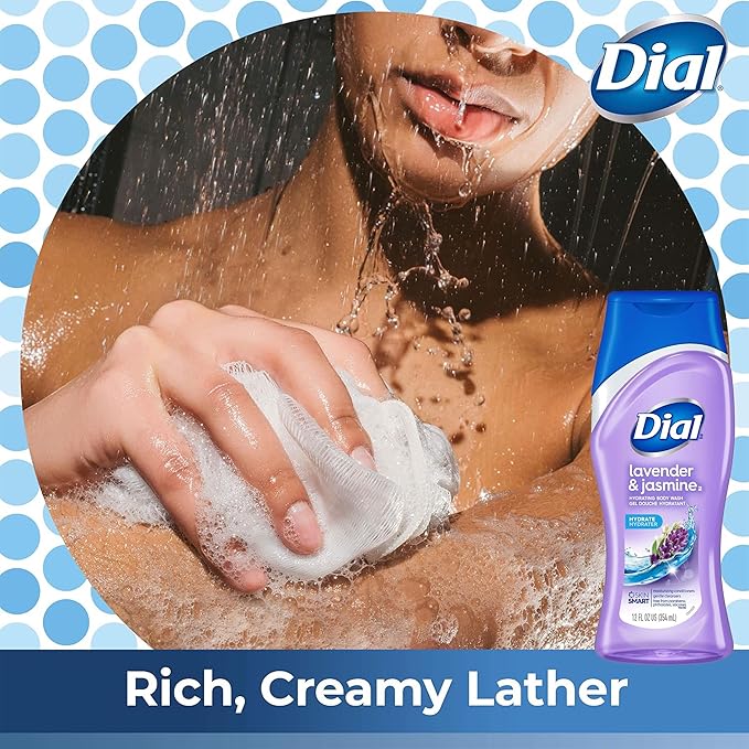 Dial Body Wash Lavender &amp Jasmine 12 Ounce (Pack of 6)