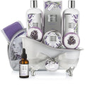 Gift Baskets for Women Bath Gift Set for Women Bath and Body Spa Set Lavender and Jasmine with Large Bath Bombs Salts Shower Gel Body Butter Lotion Bath Oil Bubble Bath Loofah &amp More