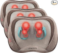 Homedics 3D Full Body Shiatsu &amp Vibration Massage and Heat Pillow for NeckUpper Back and Lumbar(Pack of 3)
