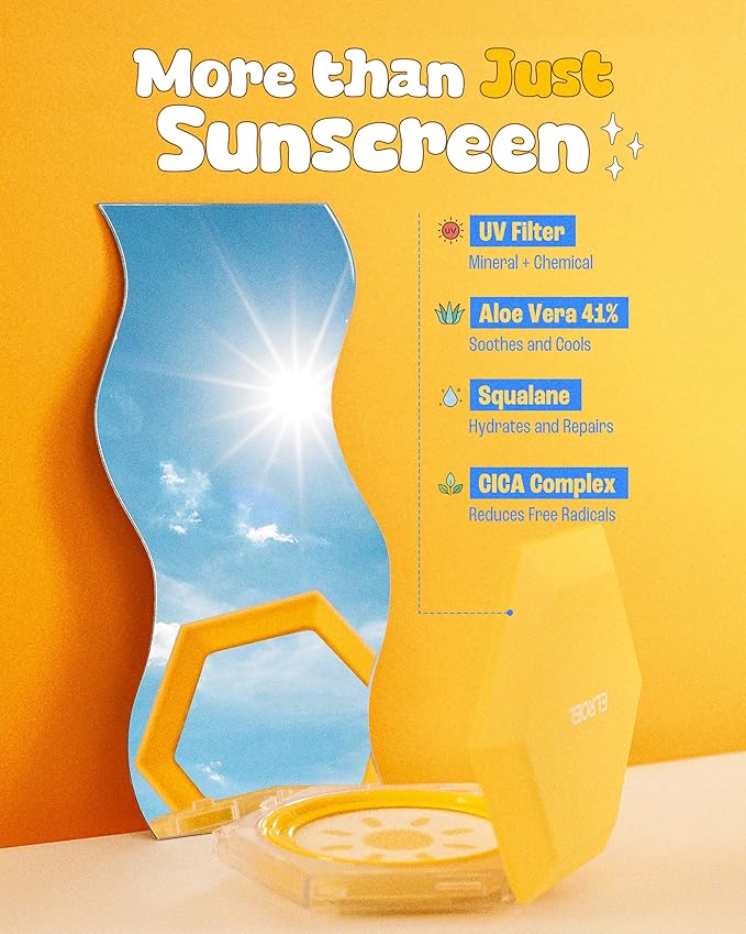 Pang Pang Big Sun Cushion Plus - Broad Spectrum SPF50+ PA++++ Korean Sunscreen Cushion for Face &amp Body - Hypoallergenic &amp Lightweight Sun Cream No White Cast (0.88 oz)