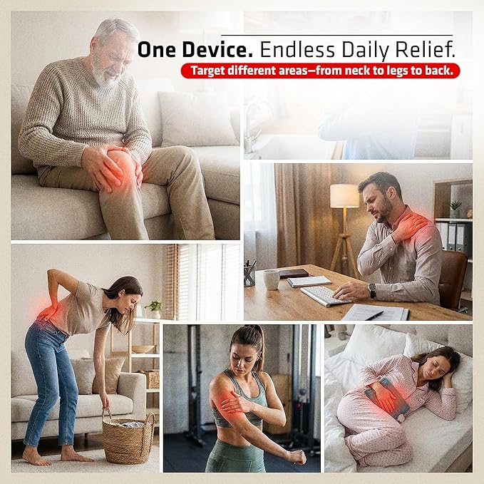 Red Light Therapy for Face &amp Body120‑LED Red/Infrared Healing Lamp for Skin Pain Relief Muscle Recovery Yoga &amp Workout Support