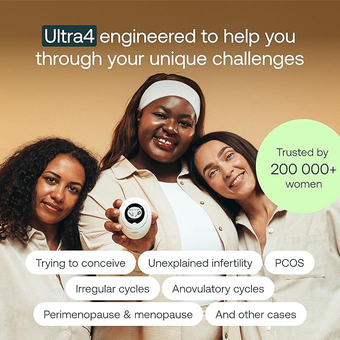 Mira Ultra4 Fertility Monitor &amp Ovulation Test Kit Track 4 Key Fertility Hormones LH PdG E3G and FSH for Family Planning &amp Pregnancy Digital Results at Home with the Analyzer + Mira App