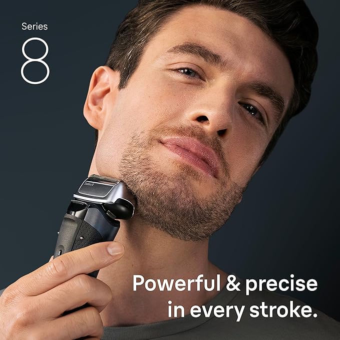 Braun Series 8 8560cc Electric Razor for Men 4+1 Shaving Elements &amp Precision Long Hair Trimmer 5in1 SmartCare Center Close &amp Gentle Even on Dense Beards Wet &amp Dry Electric Razor 60mi