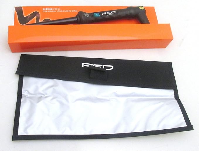 RED Pro Tapered Curling Wand 3/4 to 3/8 – Ceramic Tourmaline Barrel for Tight Spiral Curls Defined Ringlets &amp Long-Lasting Styles