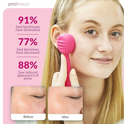 PMD Clean - Smart Facial Cleansing Device with Silicone Brush &amp Anti-Aging Massager