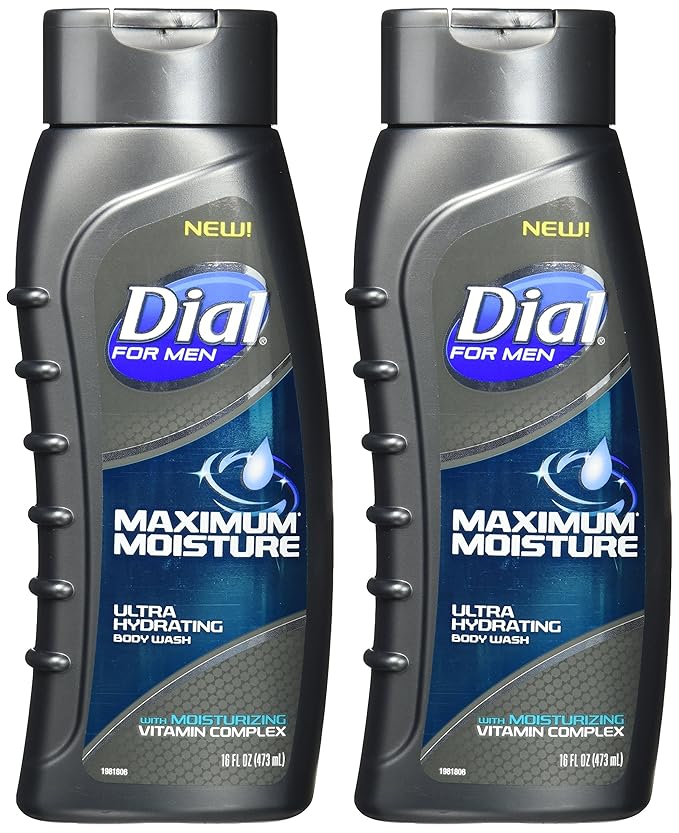 Dial for Men Maximum Moisture Ultra Hydrating Body Wash 16 Fl. Oz. Pack of 2