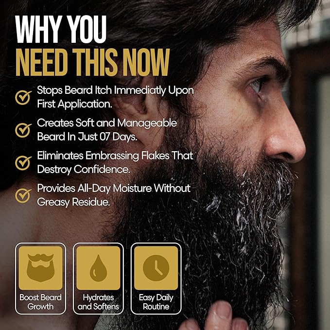 The Beard Struggle Beard Growth Kit for Men includes Beard Balm Beard Oil Beard Wash &amp Beard Conditioner - Silver Collection - Viking Storm