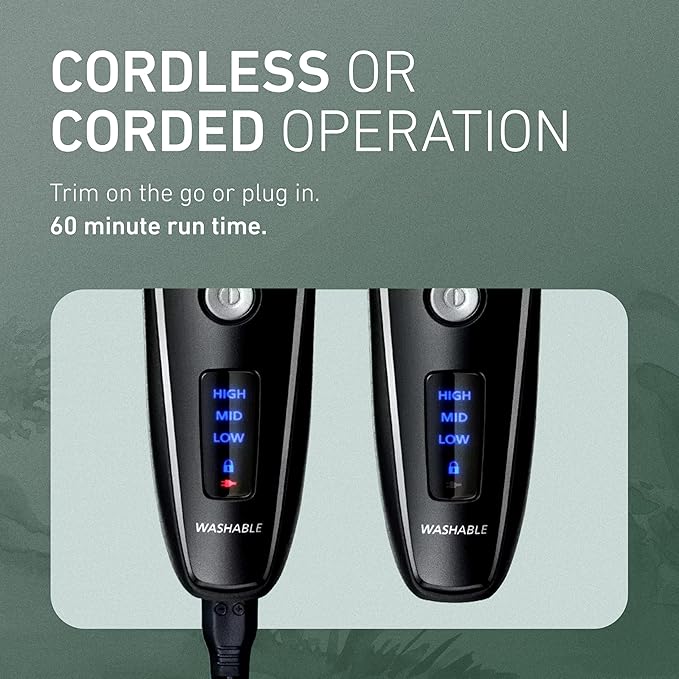 Panasonic Beard Trimmer for Men Cordless Precision Power Hair Clipper with Comb Attachment and 19 Adjustable Settings Washable ER-SB40-K 0.5-10mm lengths 1 Pack