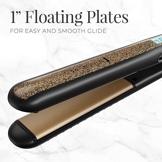 Remington S6501 1” Ultimate Ceramic Flat Iron with Protection Against Frizz Smooth Glide Hair Straightener High Heat and Temperature Lock
