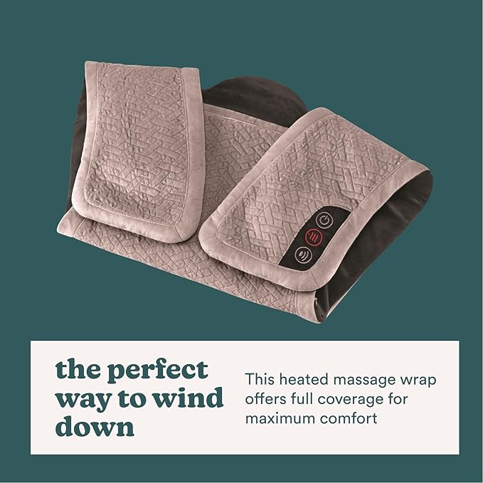 Homedics Vibration Heated Shoulder Massager Wrap Comfort Pro Elite Soft Fabric Tension Relief 2 Speeds &amp Styles Long NMS-450H