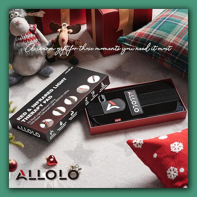 ALLOLO Red Light Therapy for Body 3-in-1 LED Bead Red Light Therapy Belt with Timer Remote Control 12.6*6.3 660nm&amp850nm Infrared Light Therapy for Body Back Waist Shoulder Knee Joint (Corded)