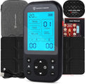 Neocarbon TENS Unit Muscle Stimulator Pro for Back Pain Relief Shoulder Recovery and Physical Therapy Electronic EMS Massager Machine with PMS Pulse for Effective Shock Therapy Black