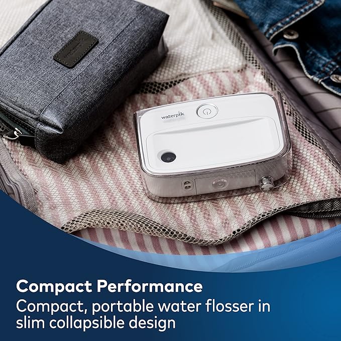 Waterpik Sidekick Portable Water Flosser Perfect for Travel &amp Home White/Chrome &amp Aquarius Water Flosser Professional for Teeth Gums Braces Dental Care