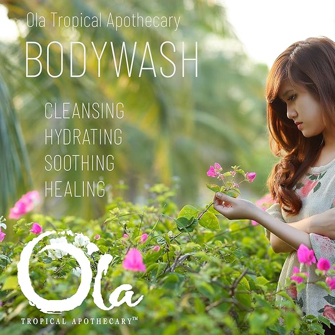 OLA TROPICAL APOTHECARY Coconut Body Wash with Pure Tropical Oils and Plant Extracts - 8 fl oz