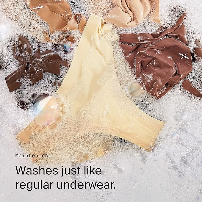 KNIX Light Leakproof No-Show Mesh Thong Period Underwear – Light Flow Reusable Absorbent Menstrual Thong