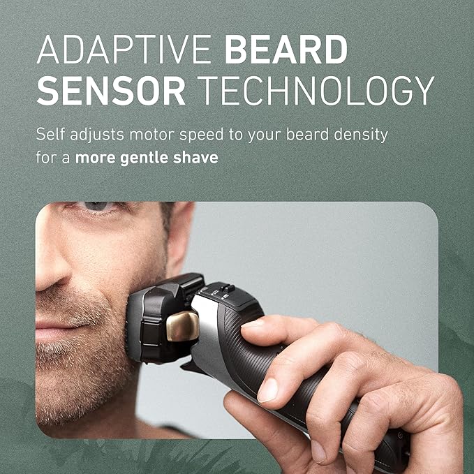Panasonic ARC5 Electric Razor for Men Face Wet &amp Dry Shavers with Foil Shaver Pop-up Trimmer Ultra-Fast 5-Blade Smart Shave Sensor 16D Flexible Pivoting Head - ES-ALV6HS (Silver)