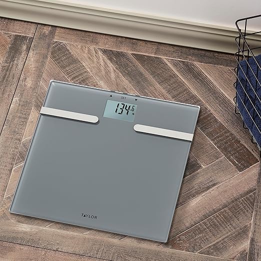 Taylor BIA Digital Bathroom Scale Charcoal Grey (5282622) (Pack of 2)