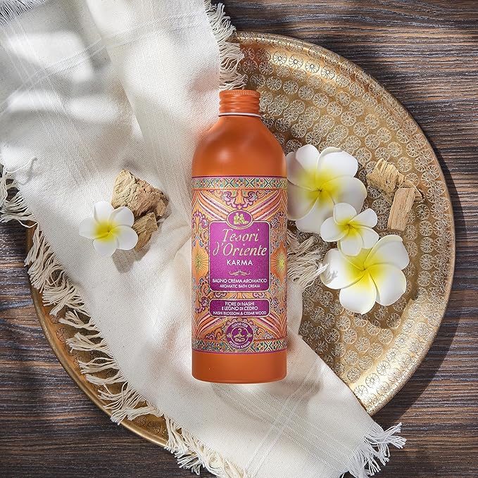Tesori d'Oriente Karma Aromatic Body Wash with Nashi Flower and Cedar Wood 500 ml 16.9 Fl Oz made in Italy [italian import]