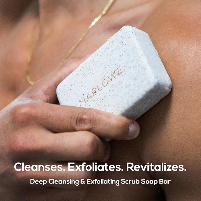 MARLOWE. Men’s Cedarwood + Sea Salt Body Care Bundle – No. 103 Body Wash 15 oz No. 024 Aluminum-Free Deodorant 2.5 oz &amp No. 102 Exfoliating Body Scrub Soap 7 oz Fresh &amp Zesty Scent