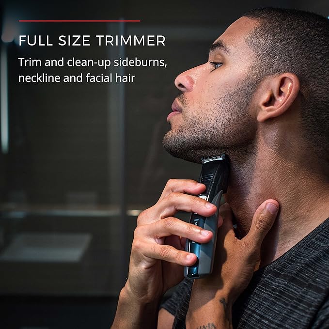 Remington Head to Toe Advanced Rechargeable Powered Body Groomer Kit Beard Trimmer (10 Pieces) 6.3 Inch Black